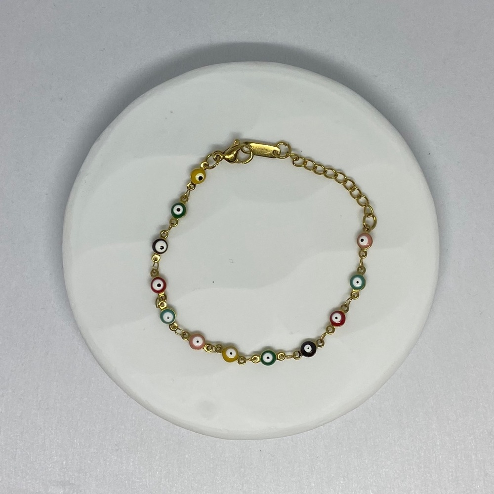 Multi color stainless steel bracelet